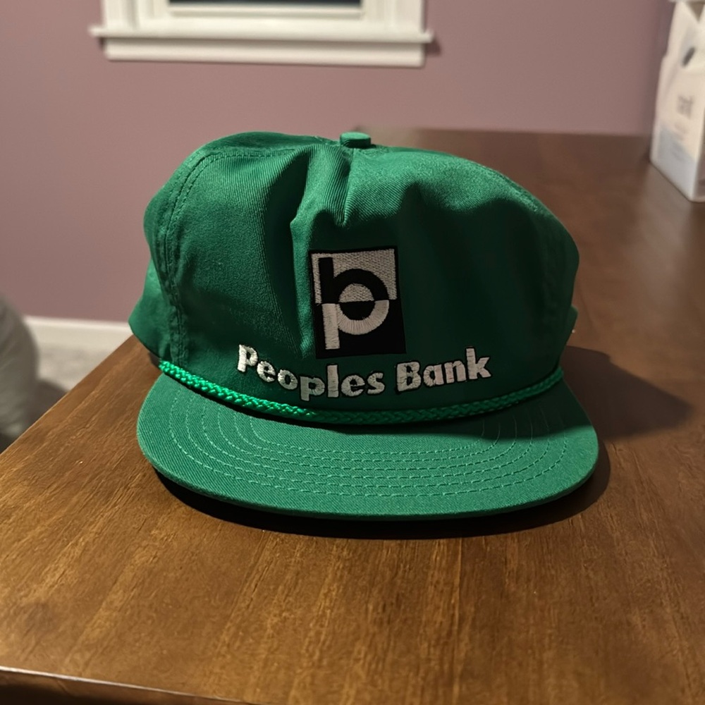 Vintage People's Bank Rope Trucker Hat
